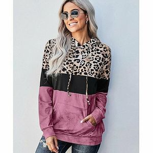 Coloblock Pullover Hooded Long Sleeve Shirt